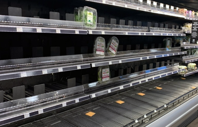 2022 food shortage | grocery store empty shelves